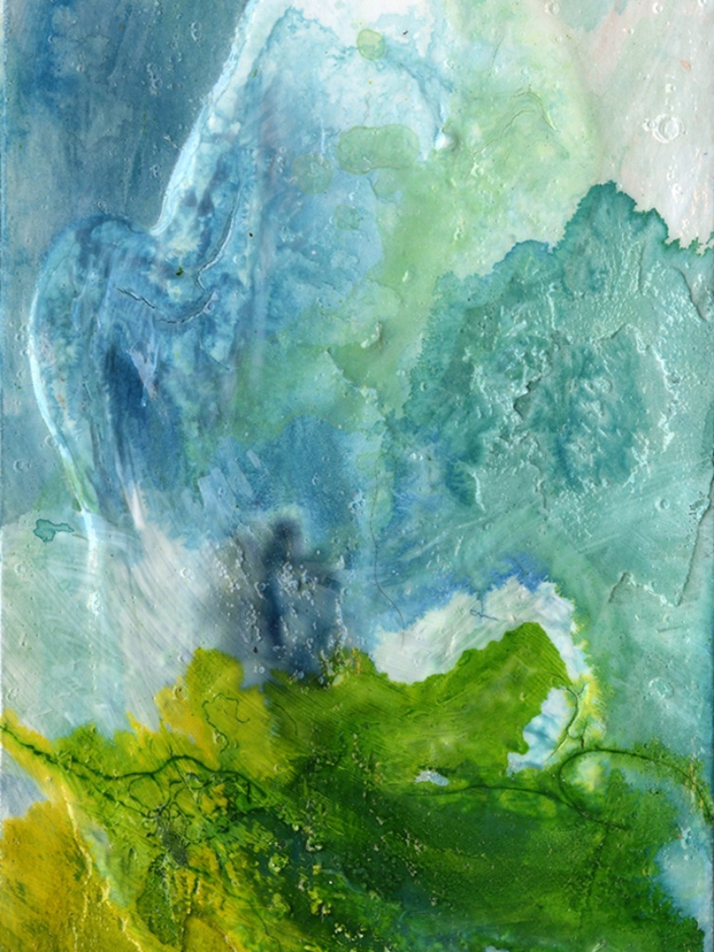 Small Textural Abstract Mixed media Painting - Ethereal Dream 1